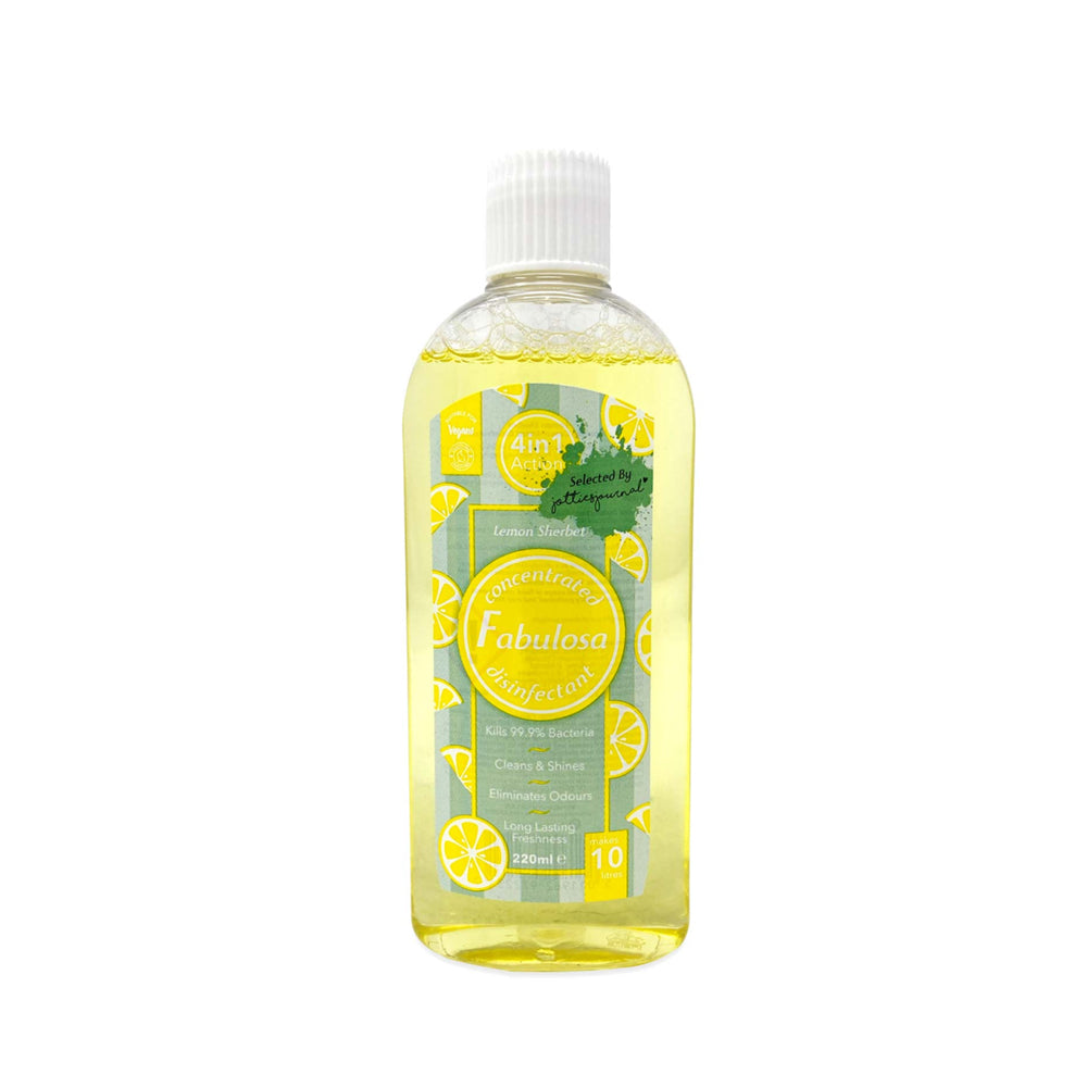 Fabulosa-Lemon-Sherbet-Concentrated-Disinfectant-Clean-Shine-Scent-220ml. Fabulosa-Lemon-Sherbet-Concentrated-Disinfectant-Clean-Shine-Scent-220ml.